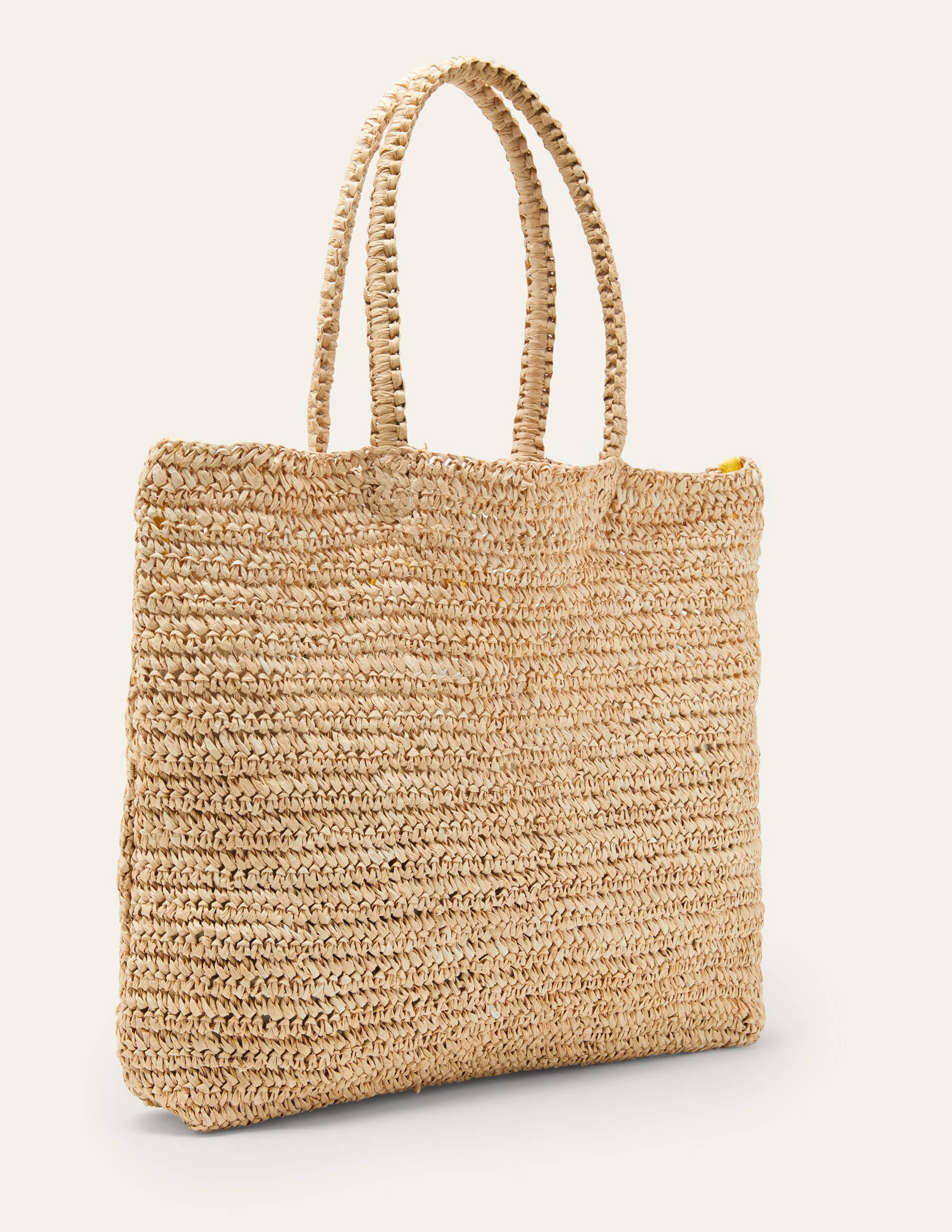 Soft Straw Bag-Lemon - Image 3