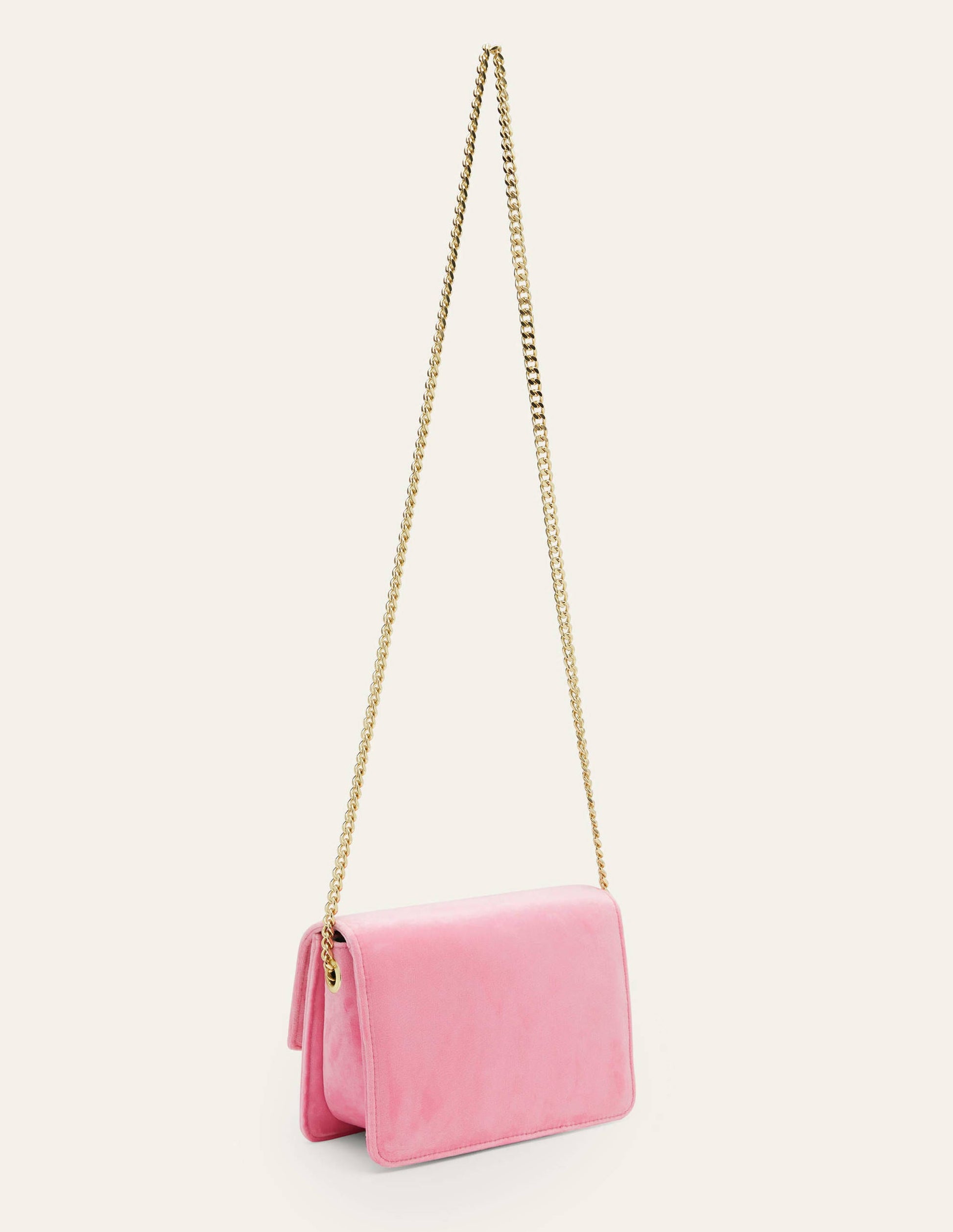 Velvet Tassel Crossbody Bag-Sachet Pink/Ming Green-3