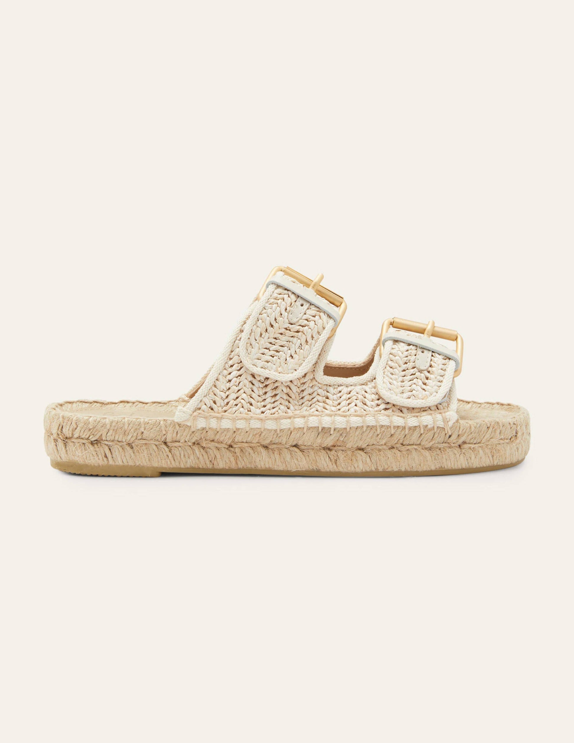 Buckle Espadrille Sandals-Natural Raffia-2