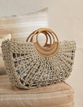 Hand Held Basket Bag-Natural
