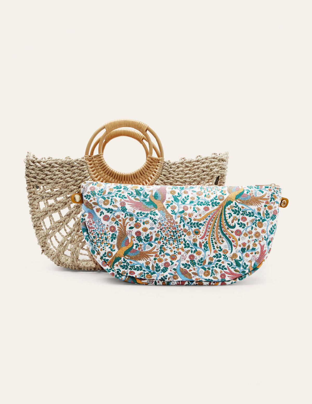 Hand Held Basket Bag-Natural-2