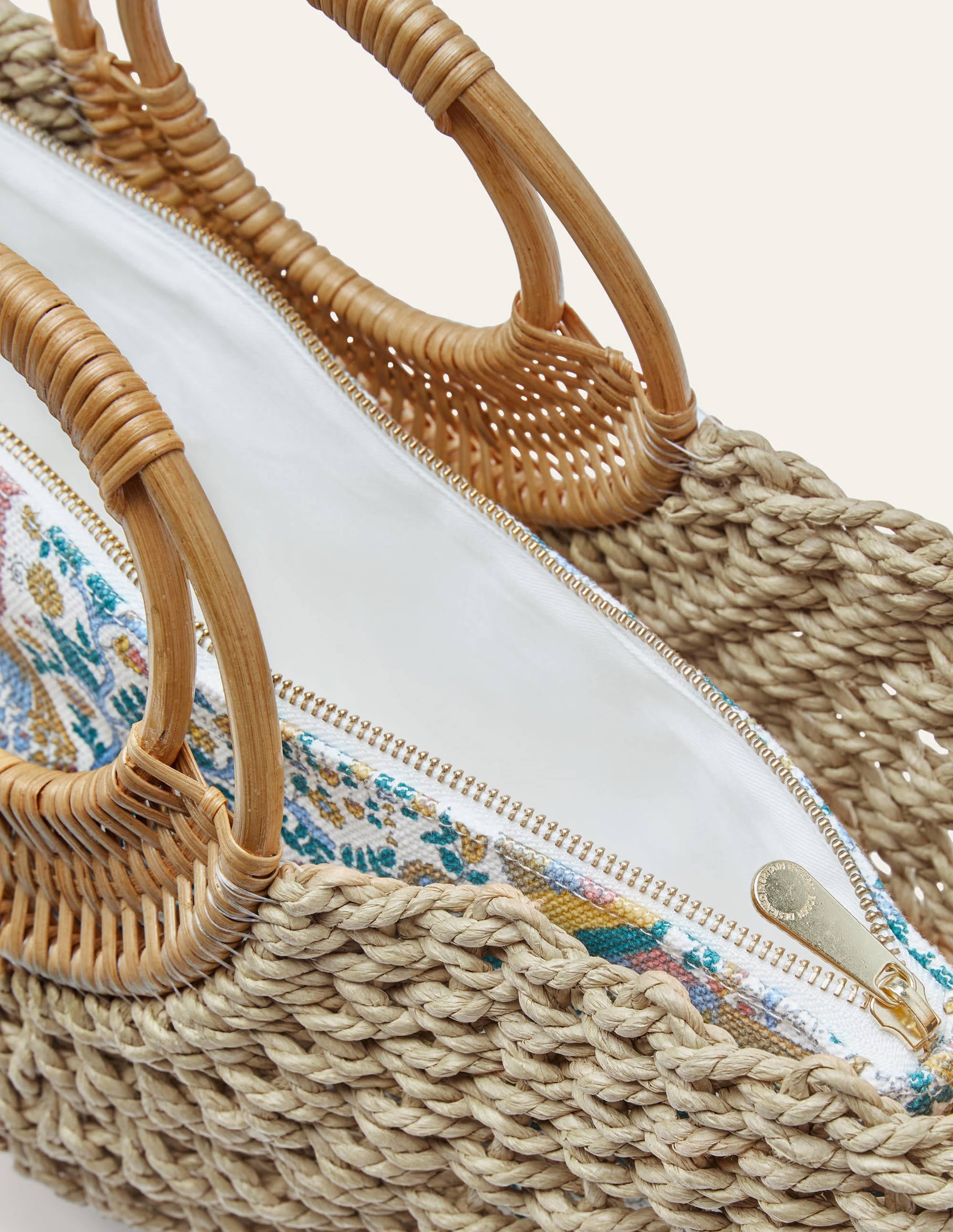 Hand Held Basket Bag-Natural - Image 3