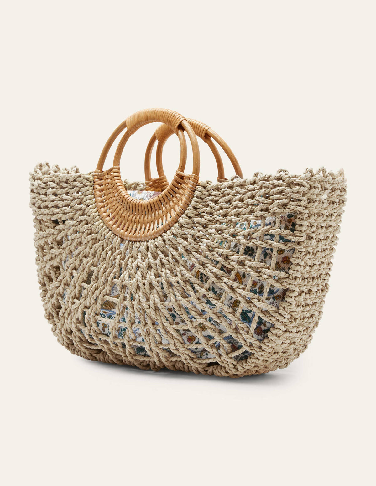 Hand Held Basket Bag-Natural-5