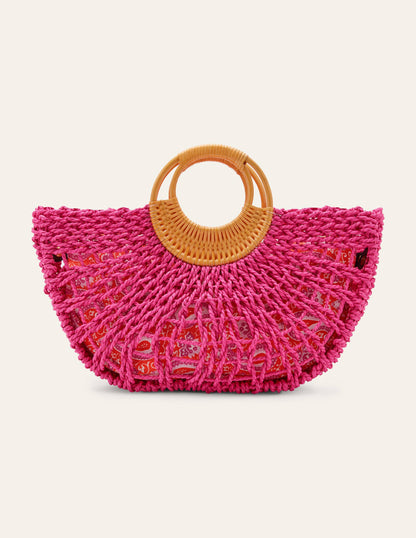 Hand Held Basket Bag-Pop Pansy-1