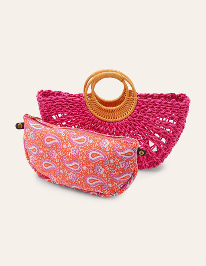 Hand Held Basket Bag-Pop Pansy-2