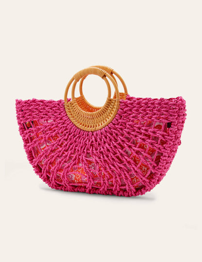 Hand Held Basket Bag-Pop Pansy-3