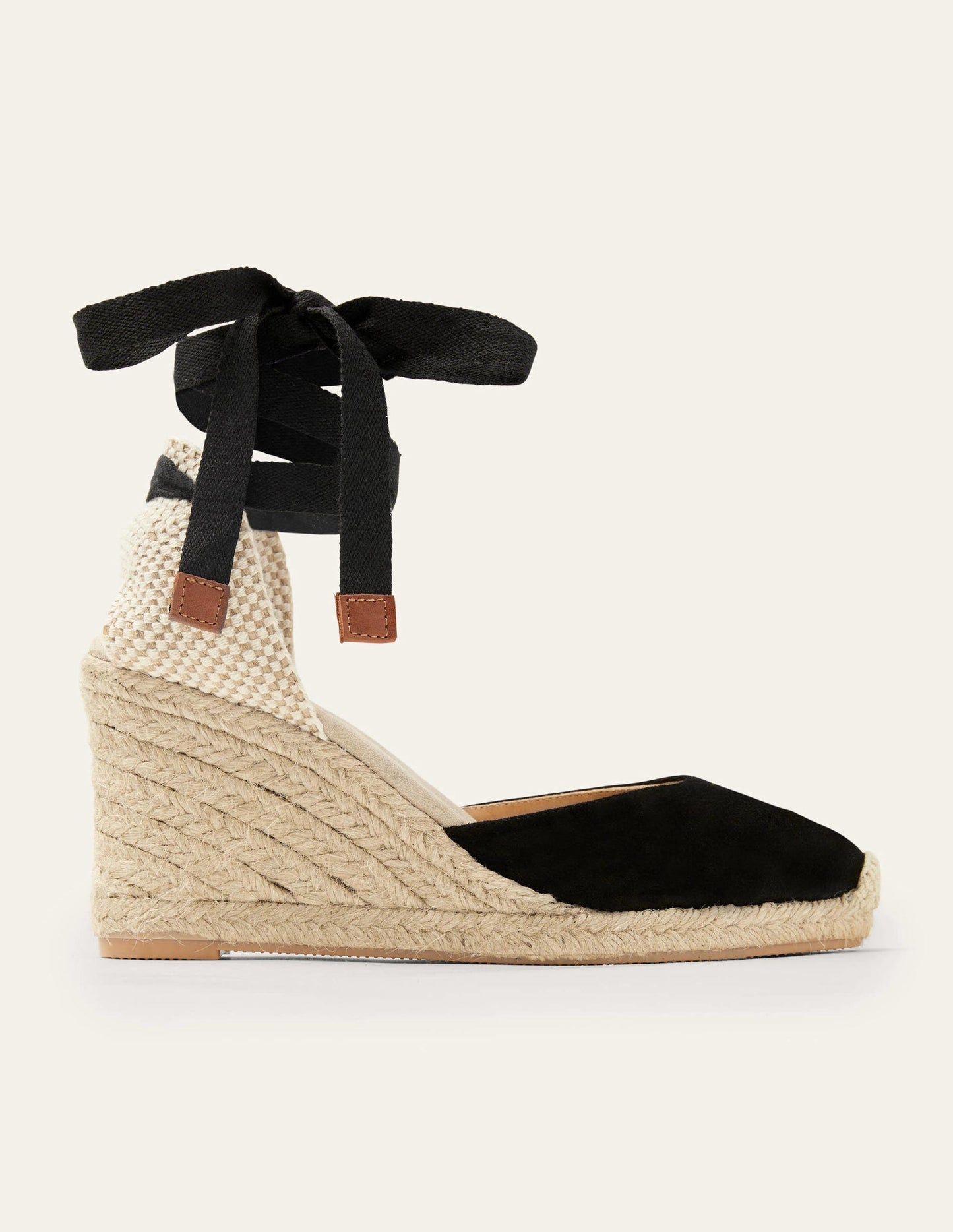 Cassie High Espadrille Wedges-Black