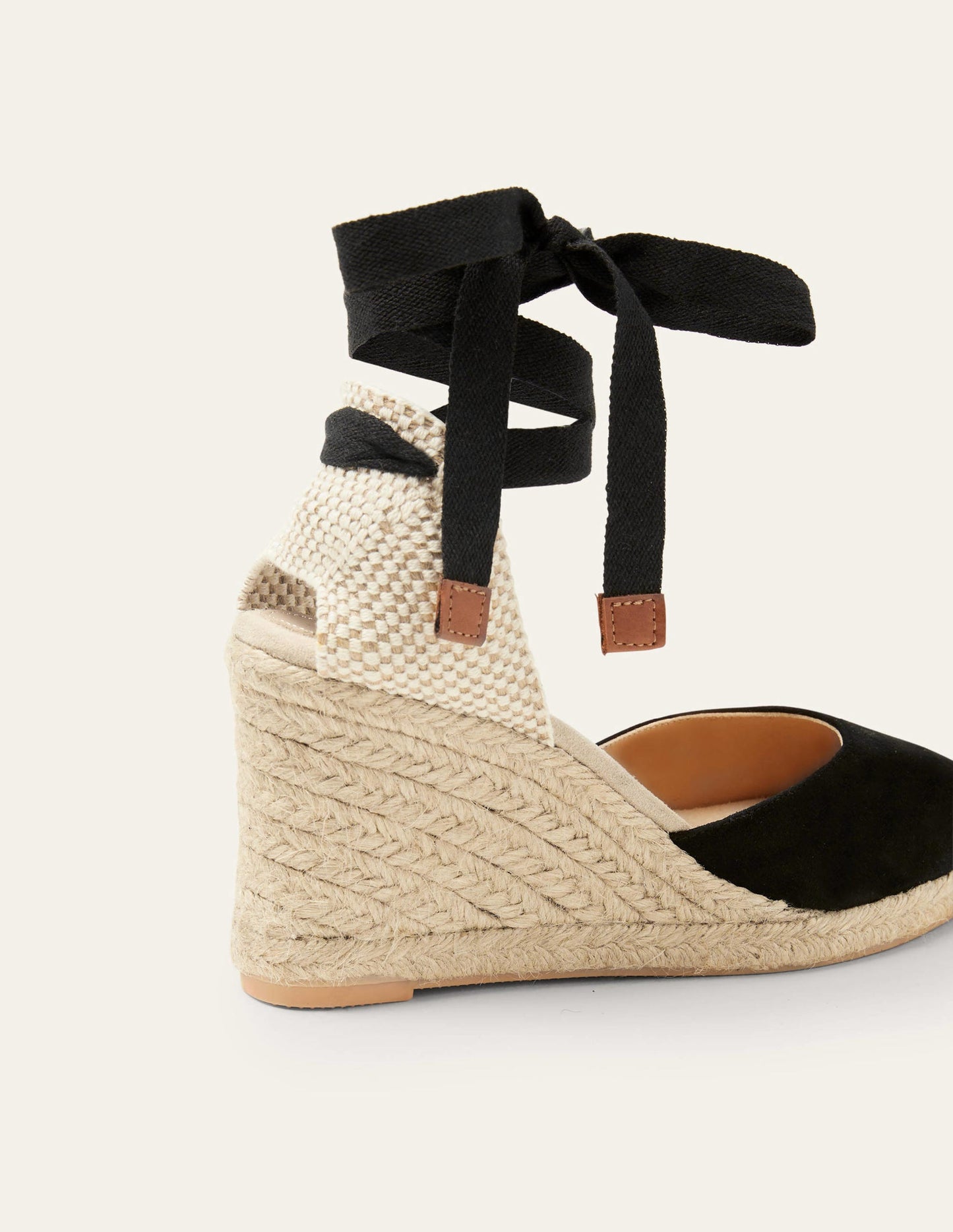 Cassie High Espadrille Wedges-Black