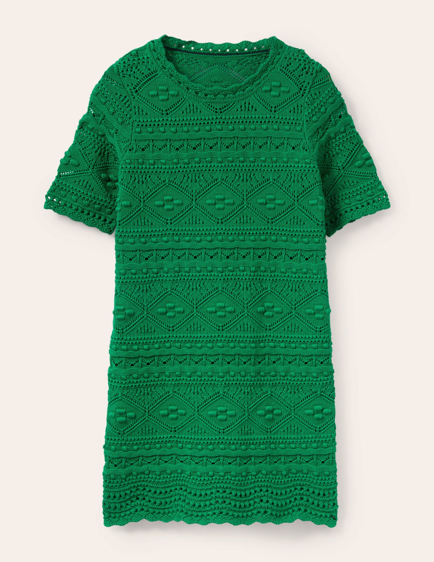 Claudia Textured Knitted Dress-Highland Green