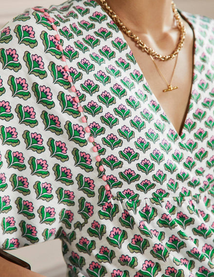 Anita Jersey Midi Dress-Ivy, Oriental Bud