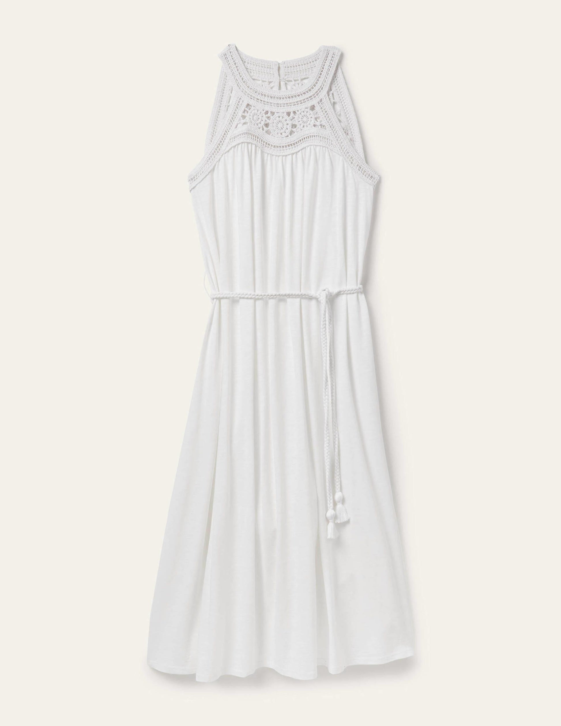 Anais Jersey Midi Dress-White-6