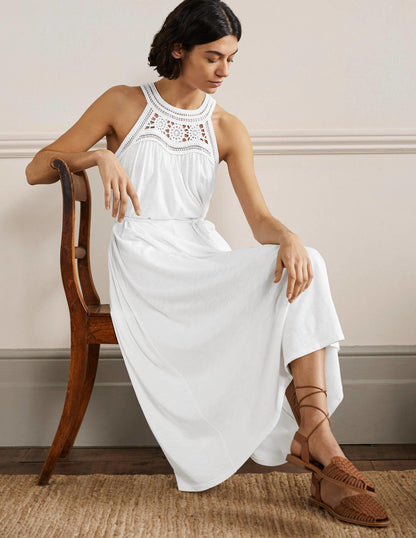 Anais Jersey Midi Dress-White-5