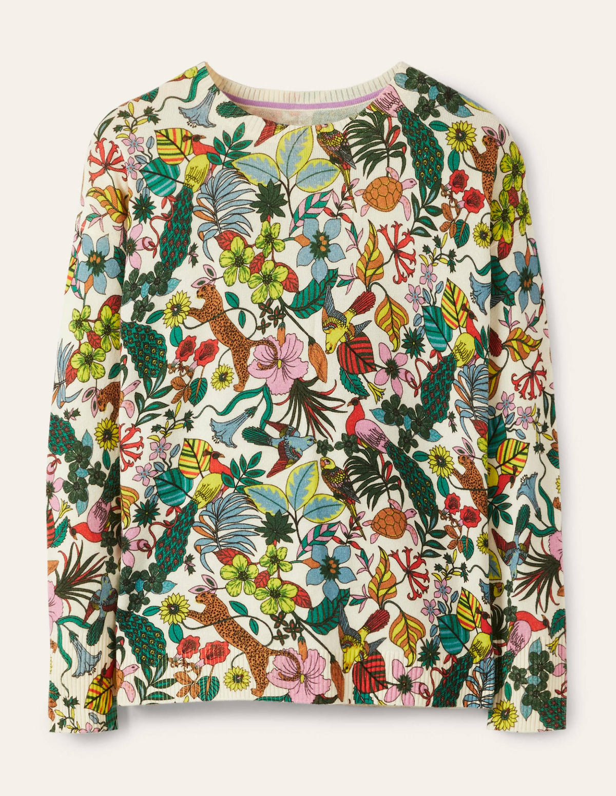 Margot Cashmere Jumper-Multi, Exotic Paradise - Image 5