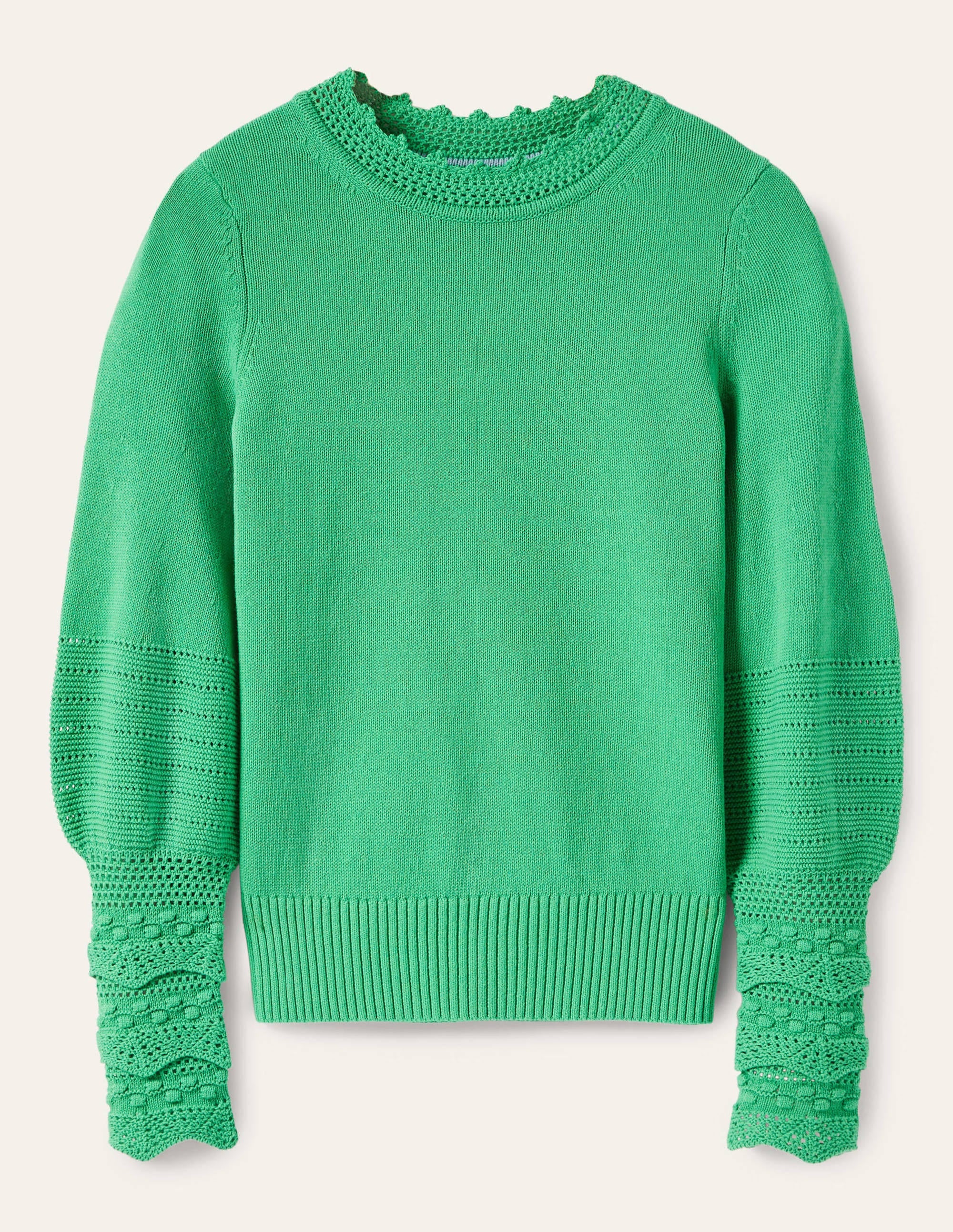 Sleeve Detail Knitted Jumper-Green Lagoon - Image 6