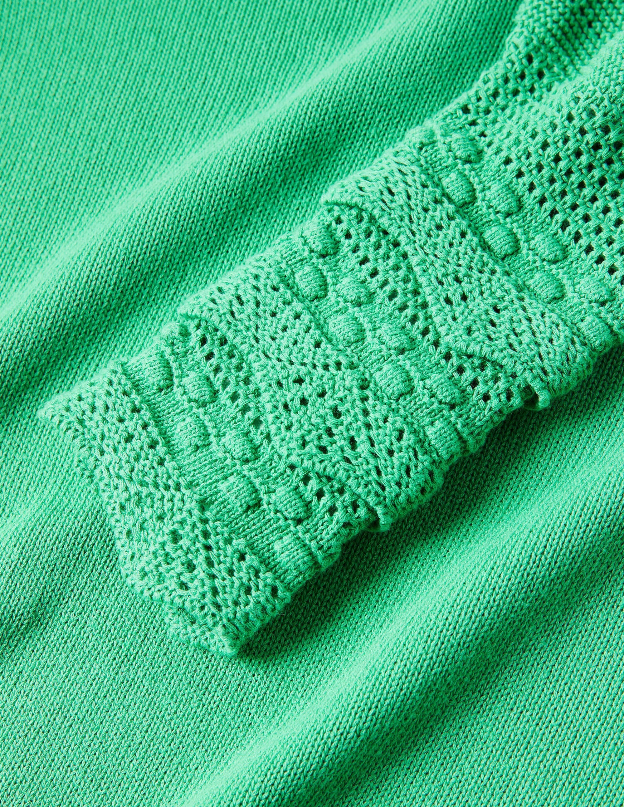 Sleeve Detail Knitted Jumper-Green Lagoon - Image 7