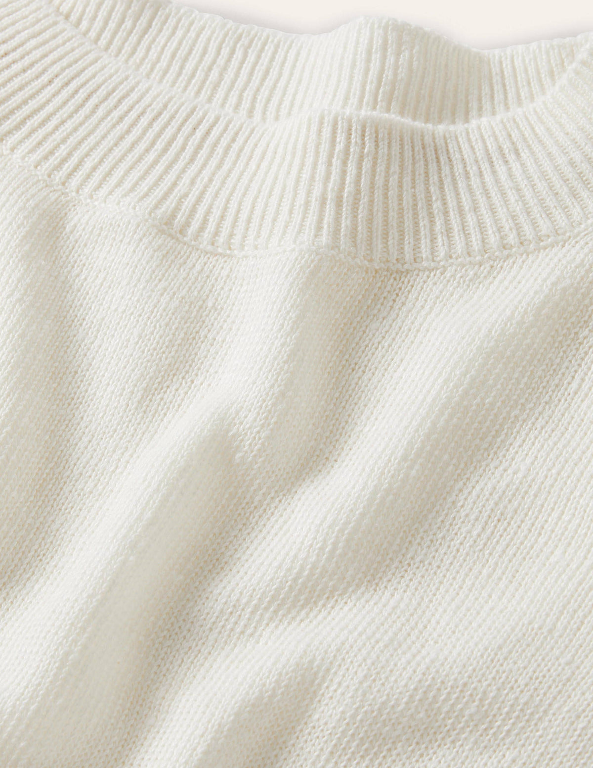 Relaxed Linen Jumper-Ivory - Image 6