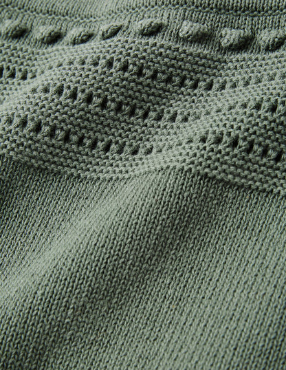 Crochet Detail Knitted Vest-Alder-6