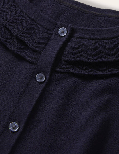Collar Detail Cardigan-Navy-6