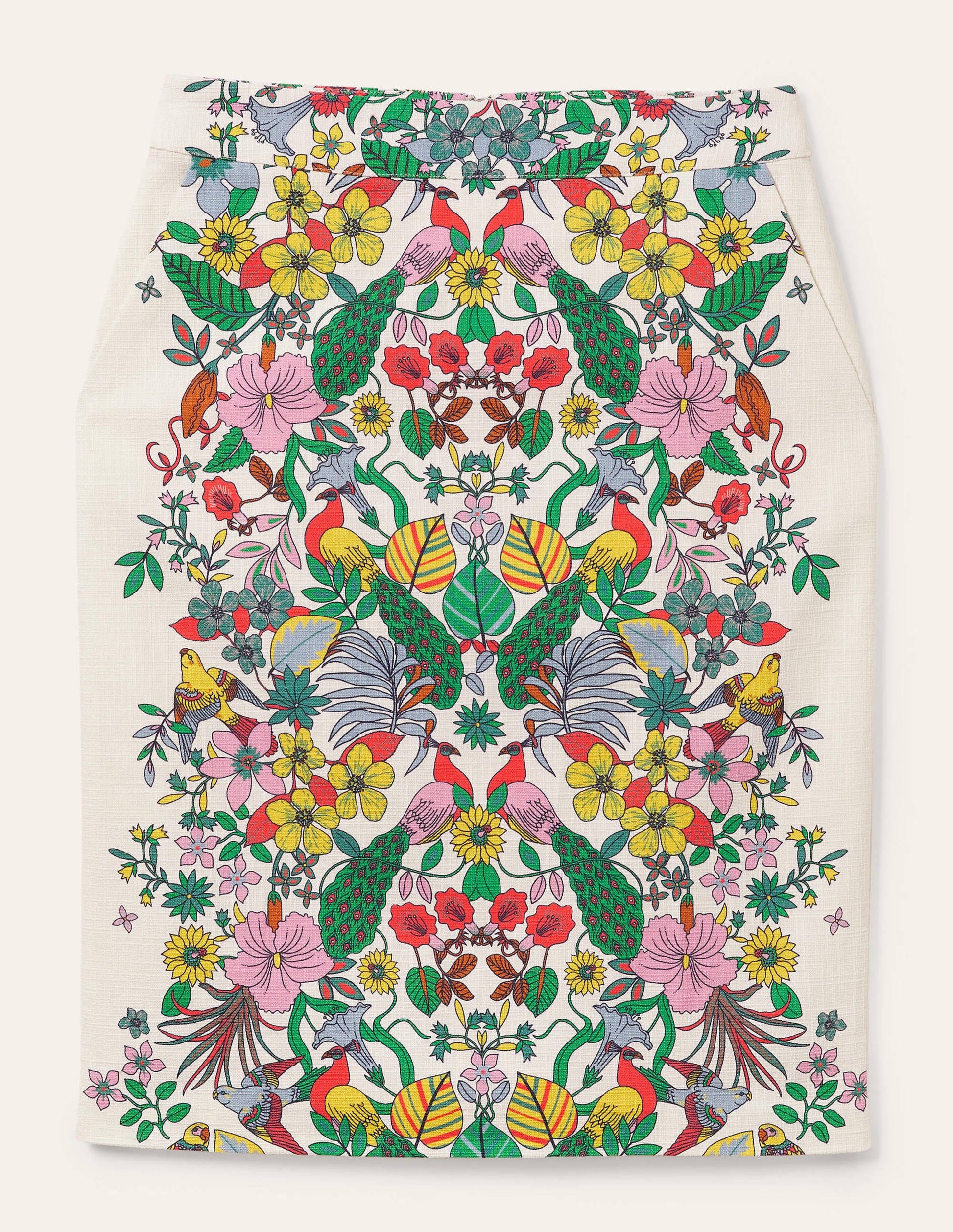 Textured Pencil Skirt-Exotic Paradise-9