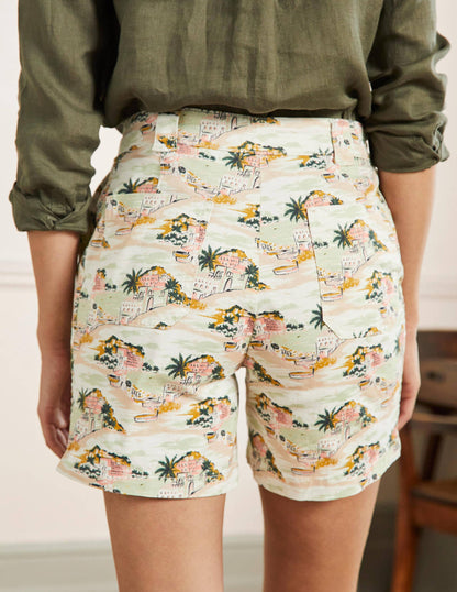 Classic Chino Shorts-Ivory/Green Paradise Bay-3