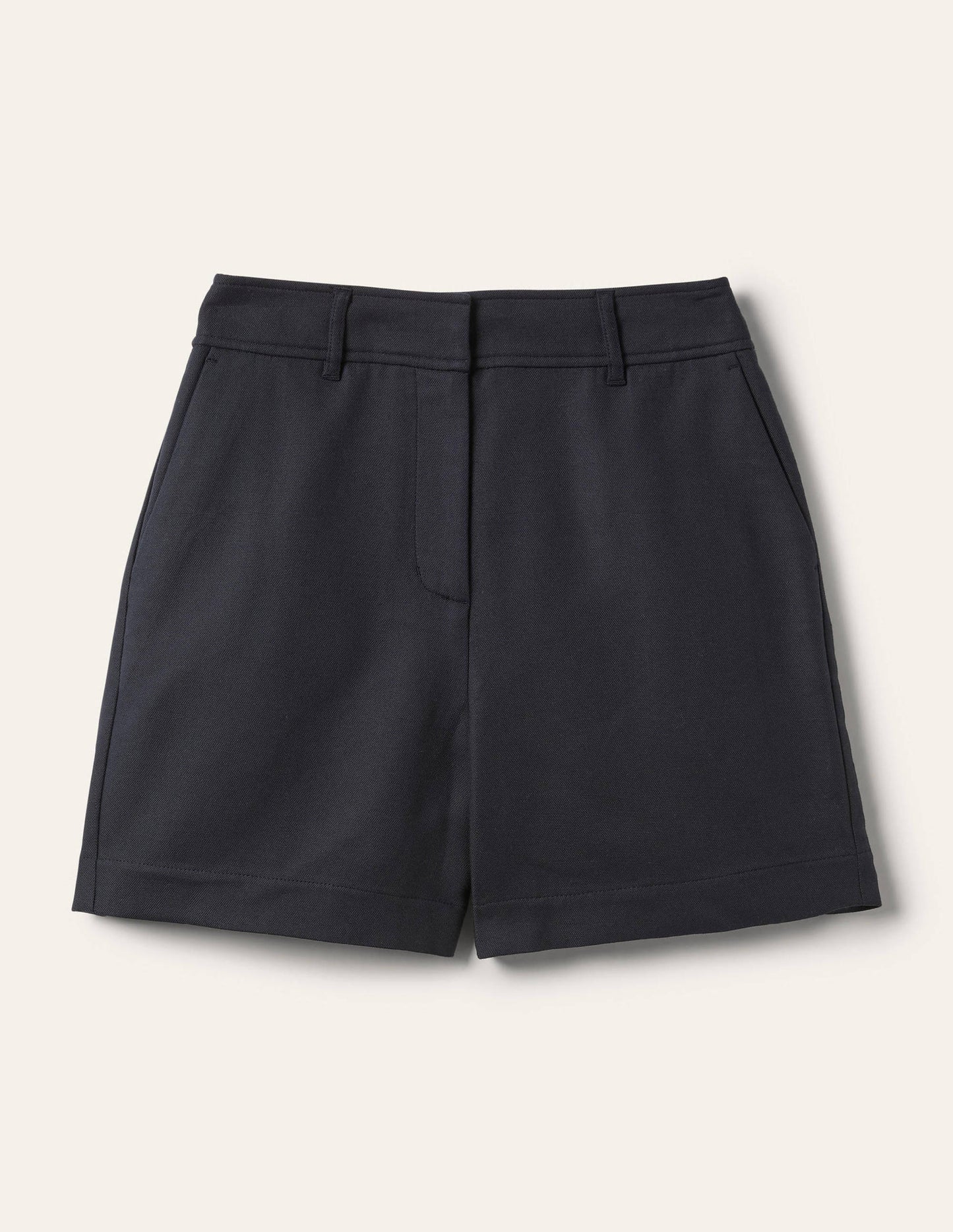 Carrie High Waisted Shorts-Navy