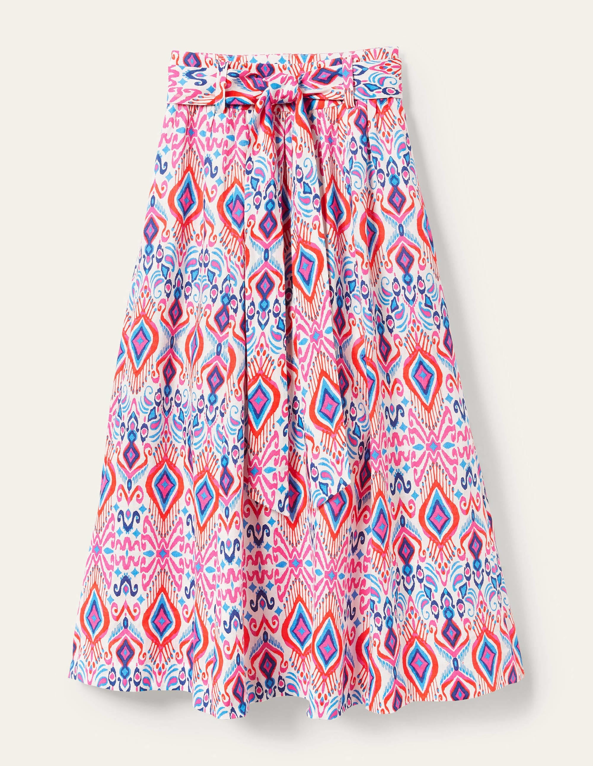 Rosemary Linen Midi Skirt-Ikat Paradise - Image 6