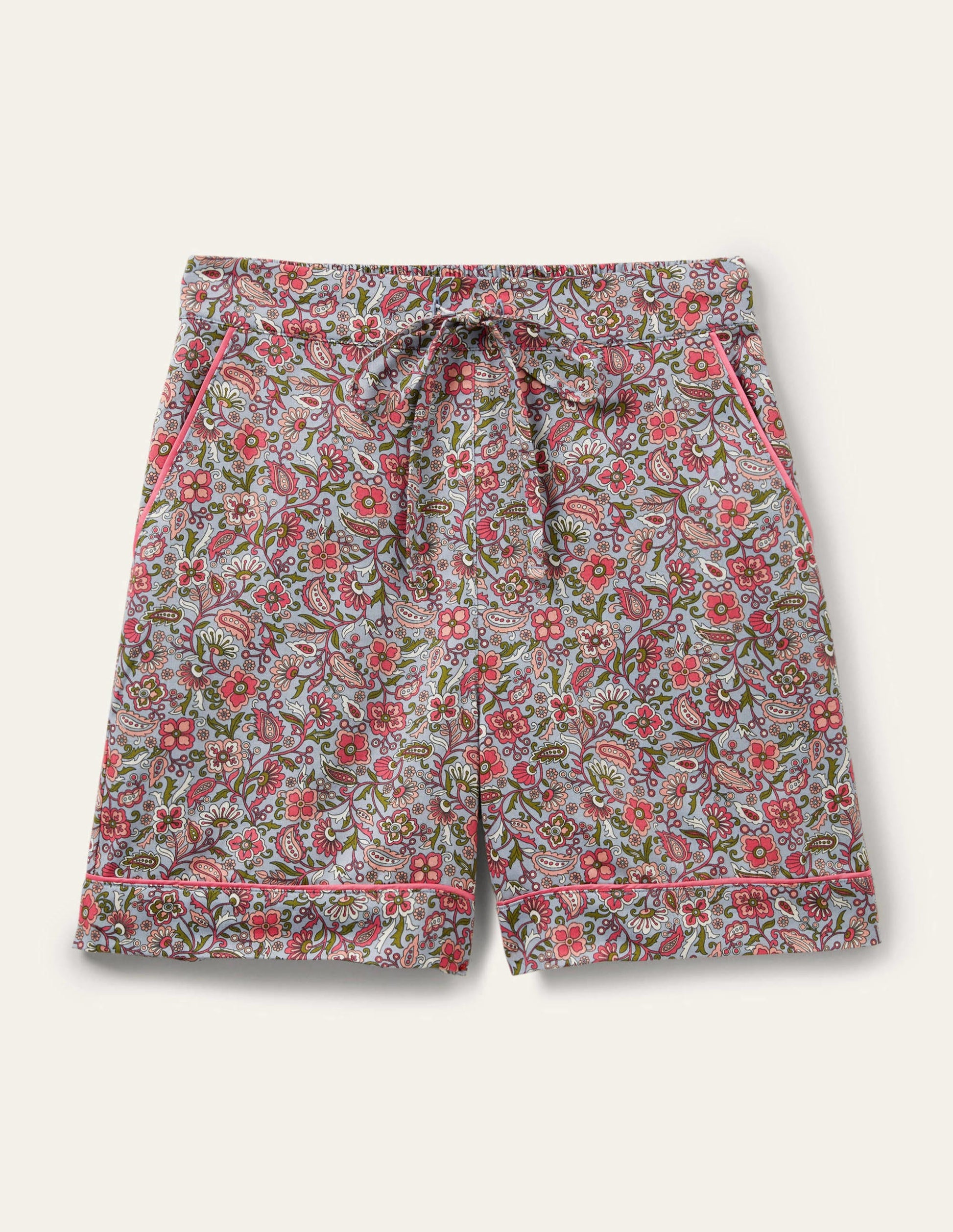 Easy Cotton Sleep Short-Blue/Ivory Oriental Paradise-5