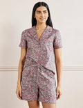 Easy Cotton Sleep Short-Blue/Ivory Oriental Paradise