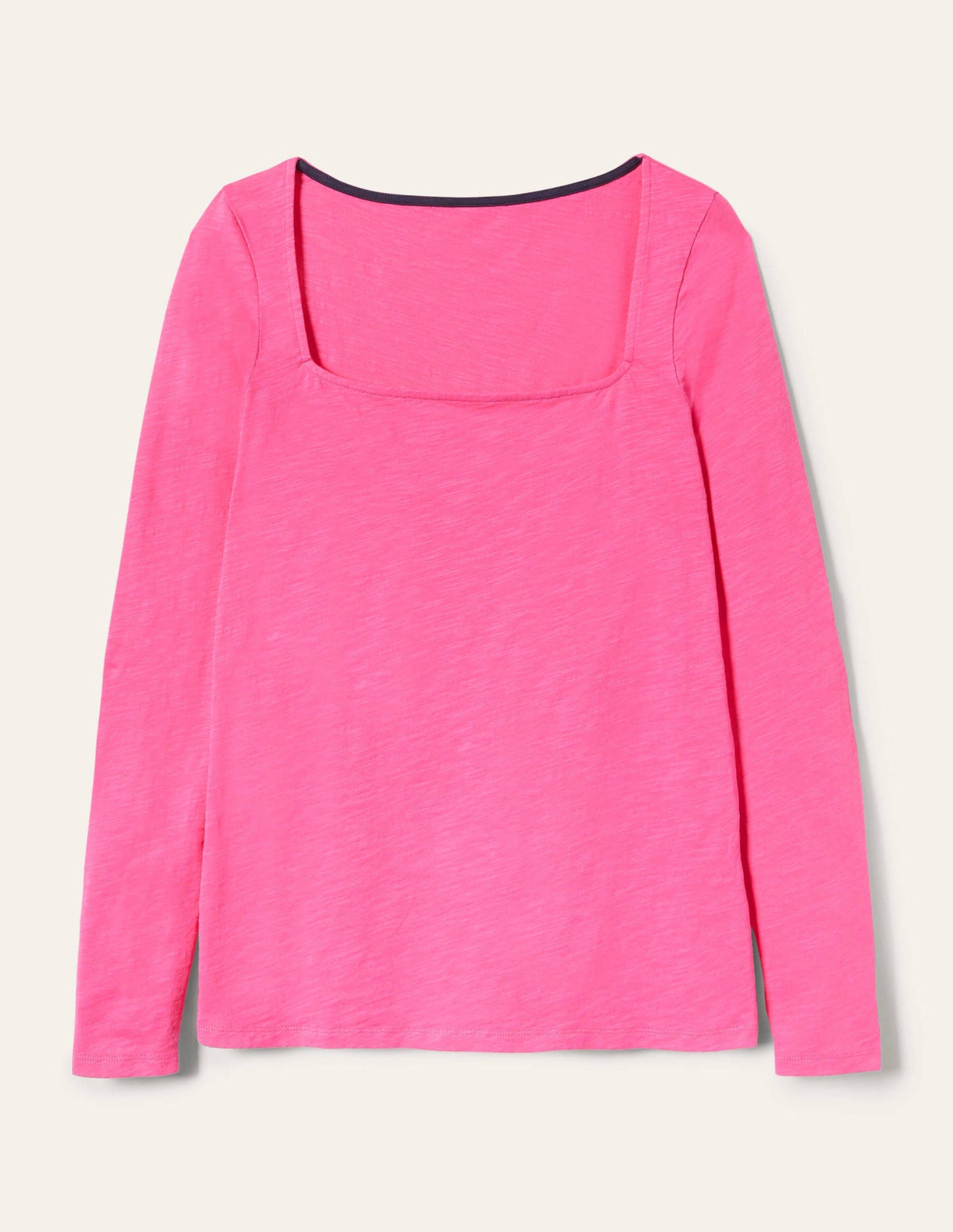Cotton Square Neck Top-Festival Pink