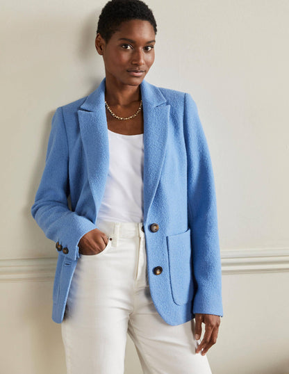 Bella Textured Wool Blazer-Grape Hyacinth-1