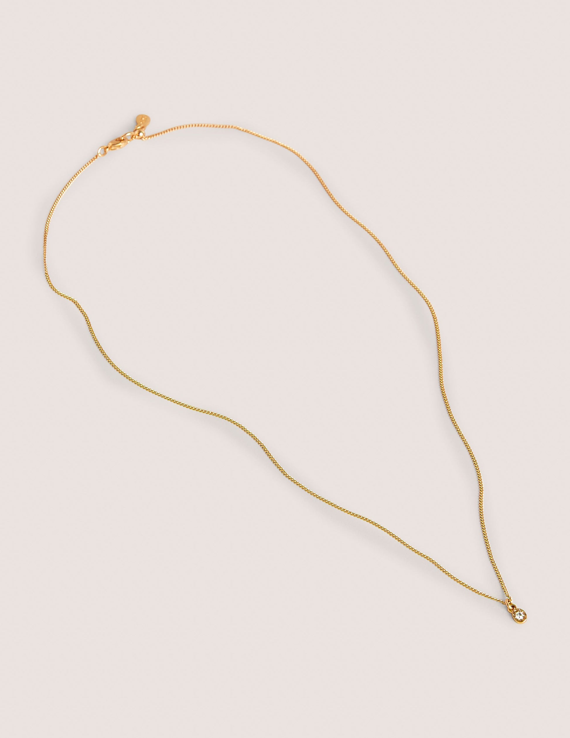 Delicate Charm Necklace-Clear Stone Star-1