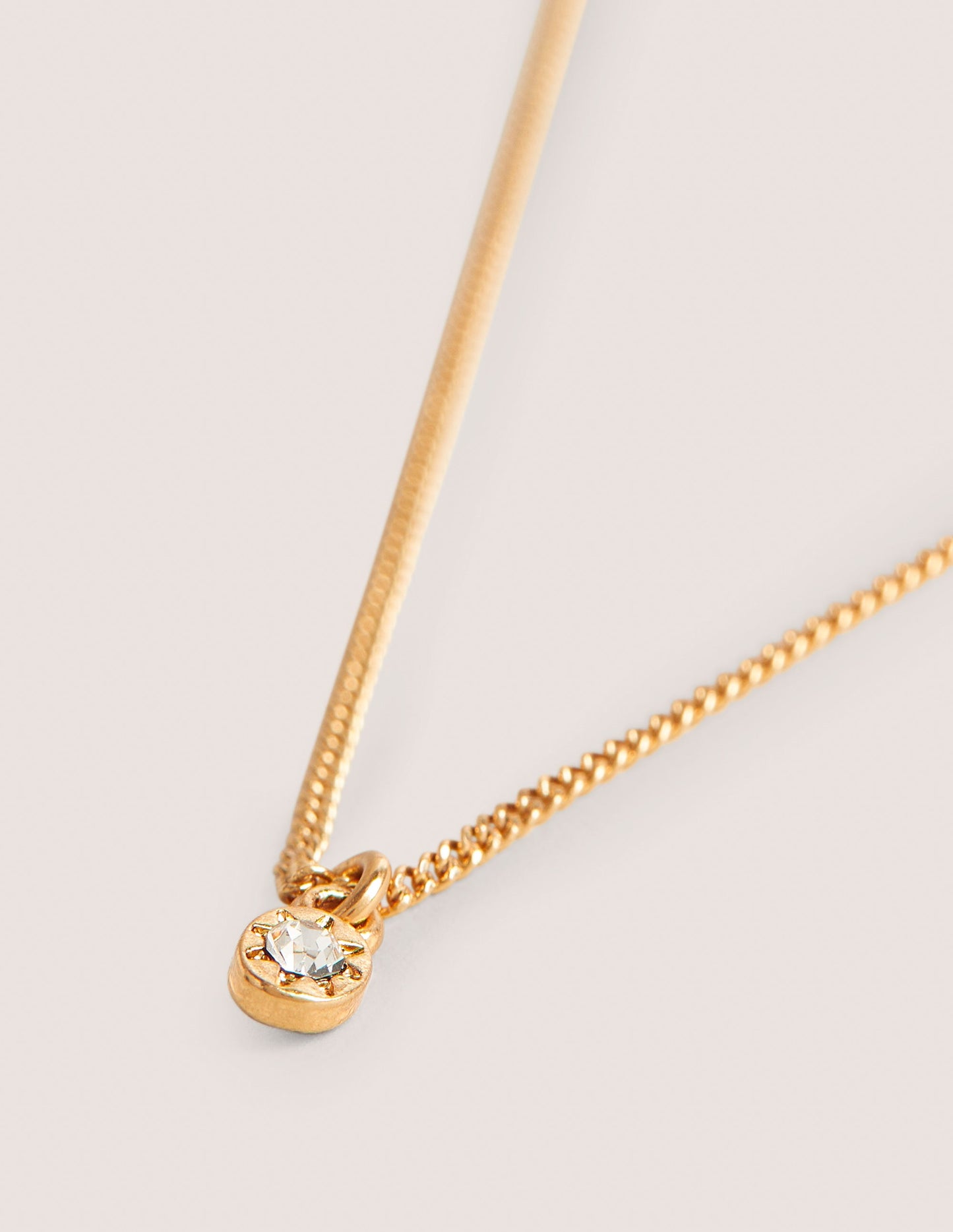 Delicate Charm Necklace-Clear Stone Star