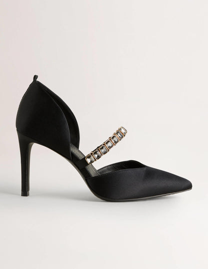 Black Crystal-Strap Heeled Courts-Black-1