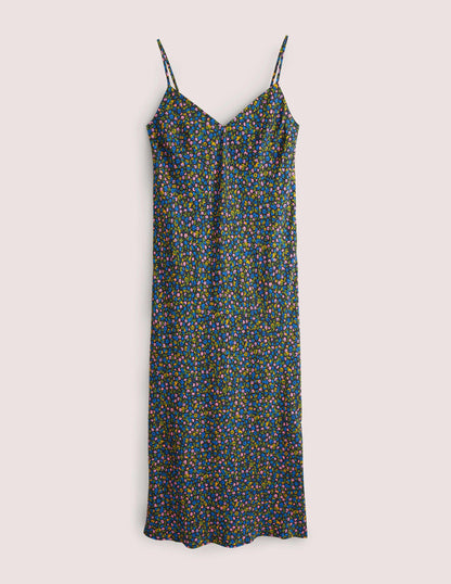 Elena Midi Slip Dress-French Navy, Floral Terrace-6