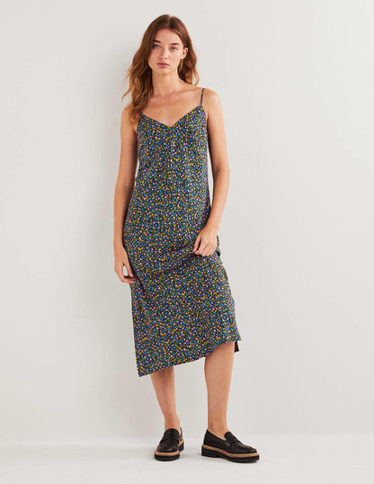 Elena Midi Slip Dress-French Navy, Floral Terrace-4
