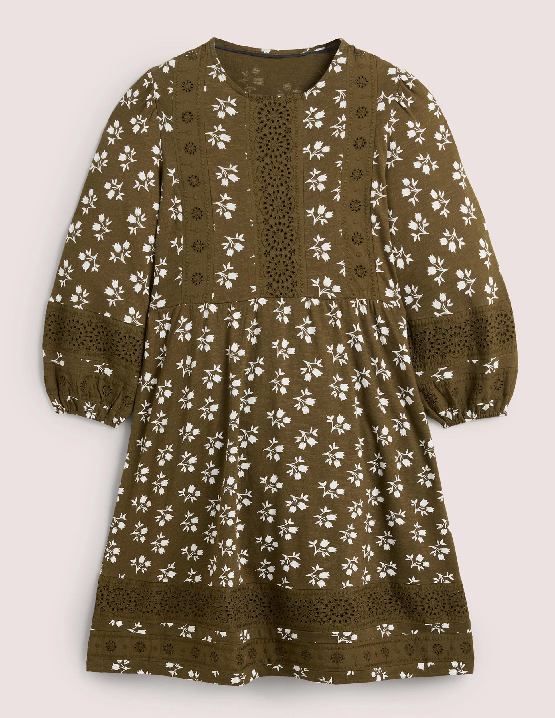 Detail Insert Jersey Dress-Basil, Bouquet Bud-6