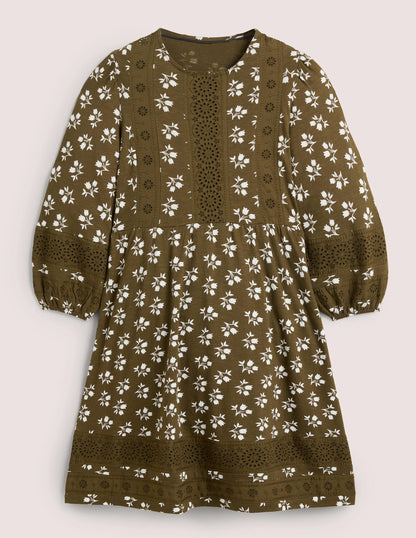 Detail Insert Jersey Dress-Basil, Bouquet Bud-6