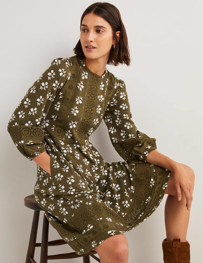 Detail Insert Jersey Dress-Basil, Bouquet Bud-1