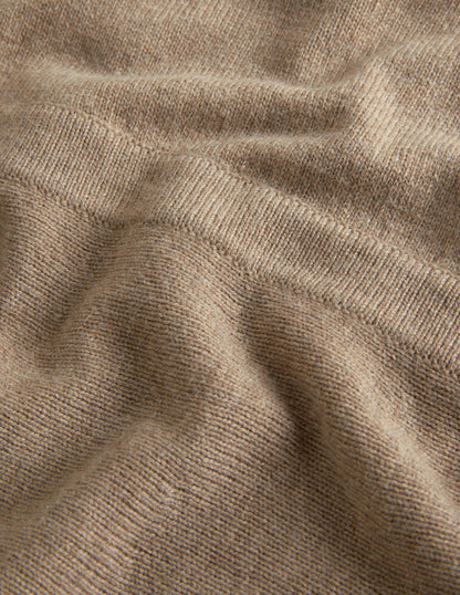 Square Neck Knitted Dress-Dark Mink Melange-6