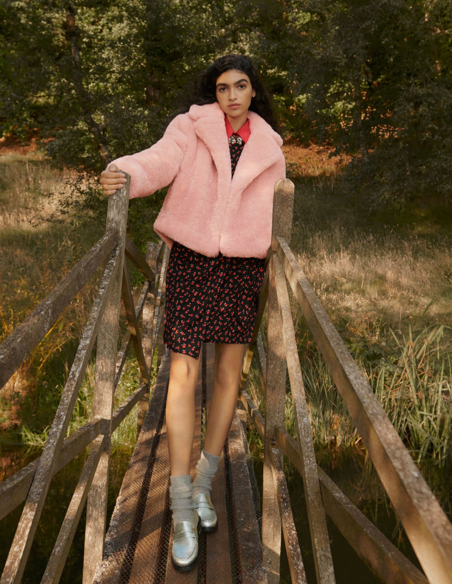 Wrap Skirt Mini Dress-Rocket Red, Tulip Charm