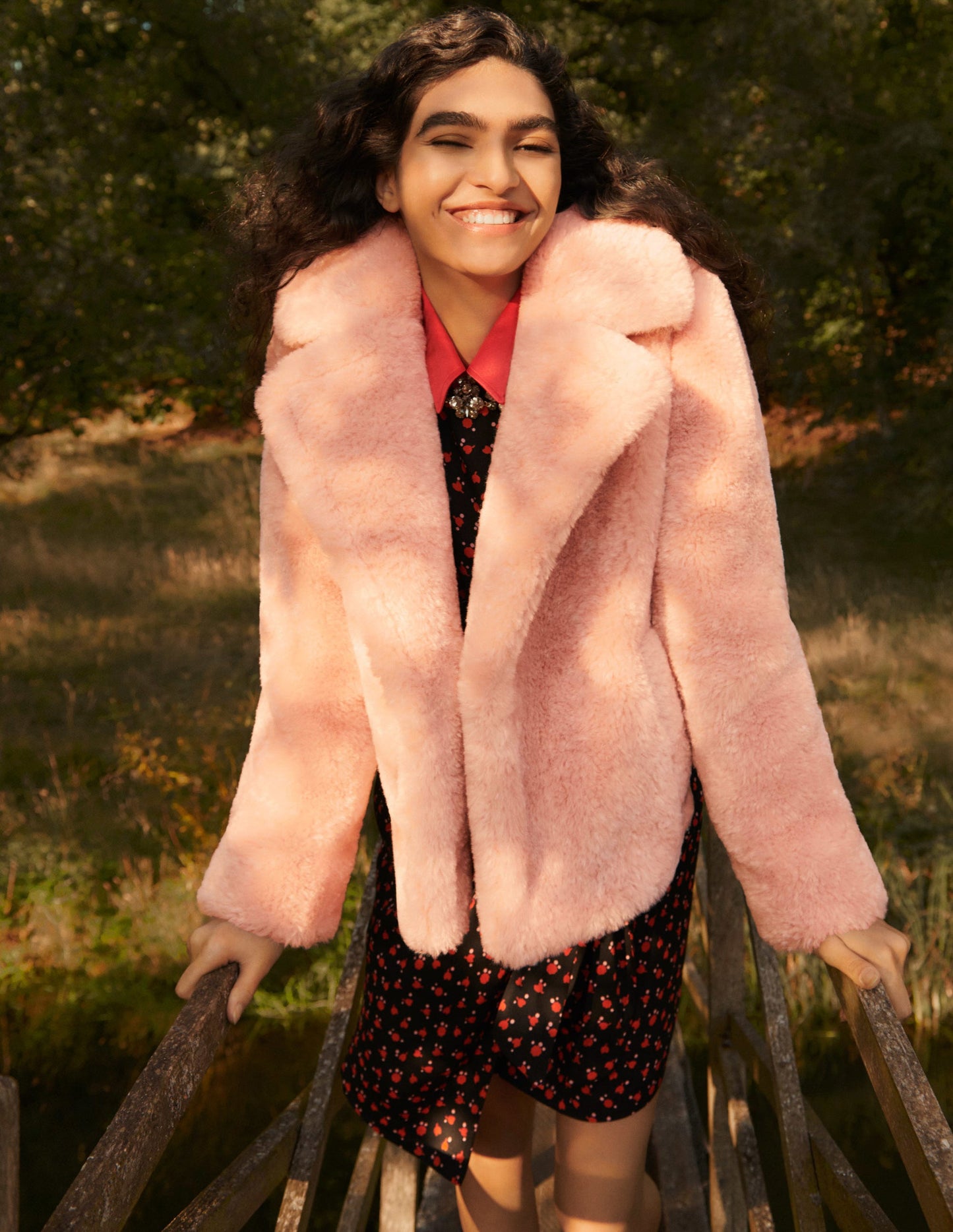 Wrap Skirt Mini Dress-Rocket Red, Tulip Charm