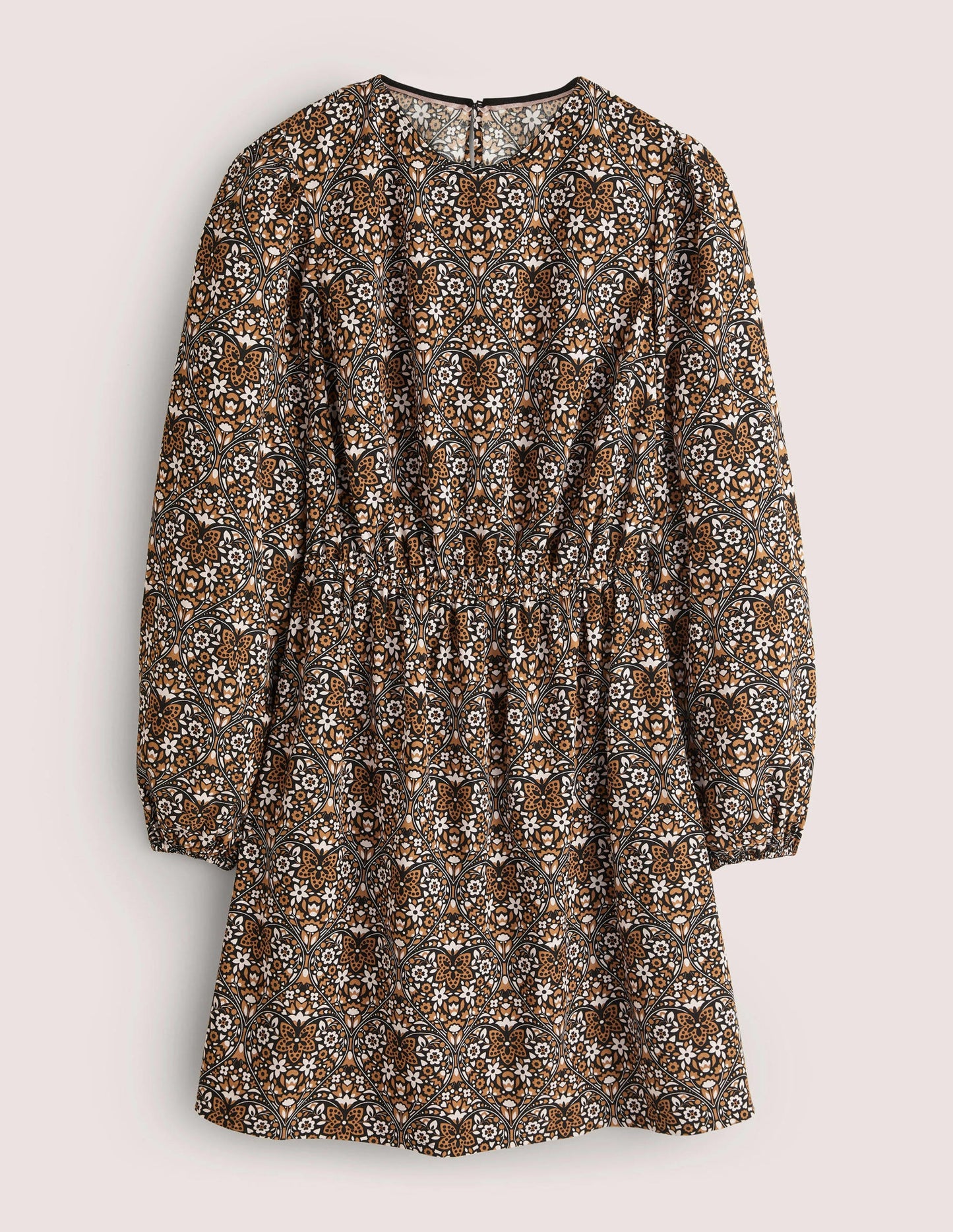 Crew Neck Dress-Dijon, Heart Bloom