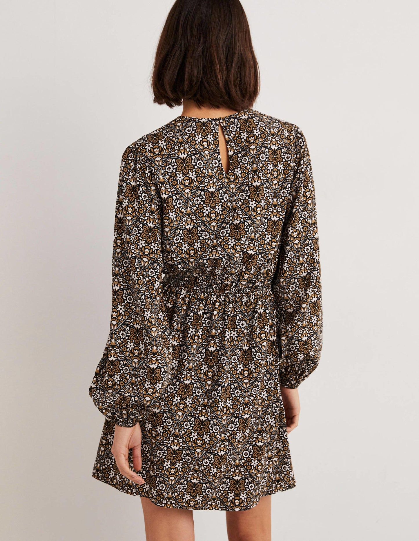 Crew Neck Dress-Dijon, Heart Bloom