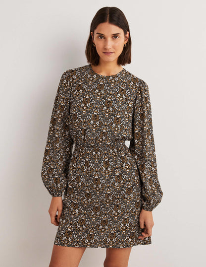 Crew Neck Dress-Dijon, Heart Bloom-4