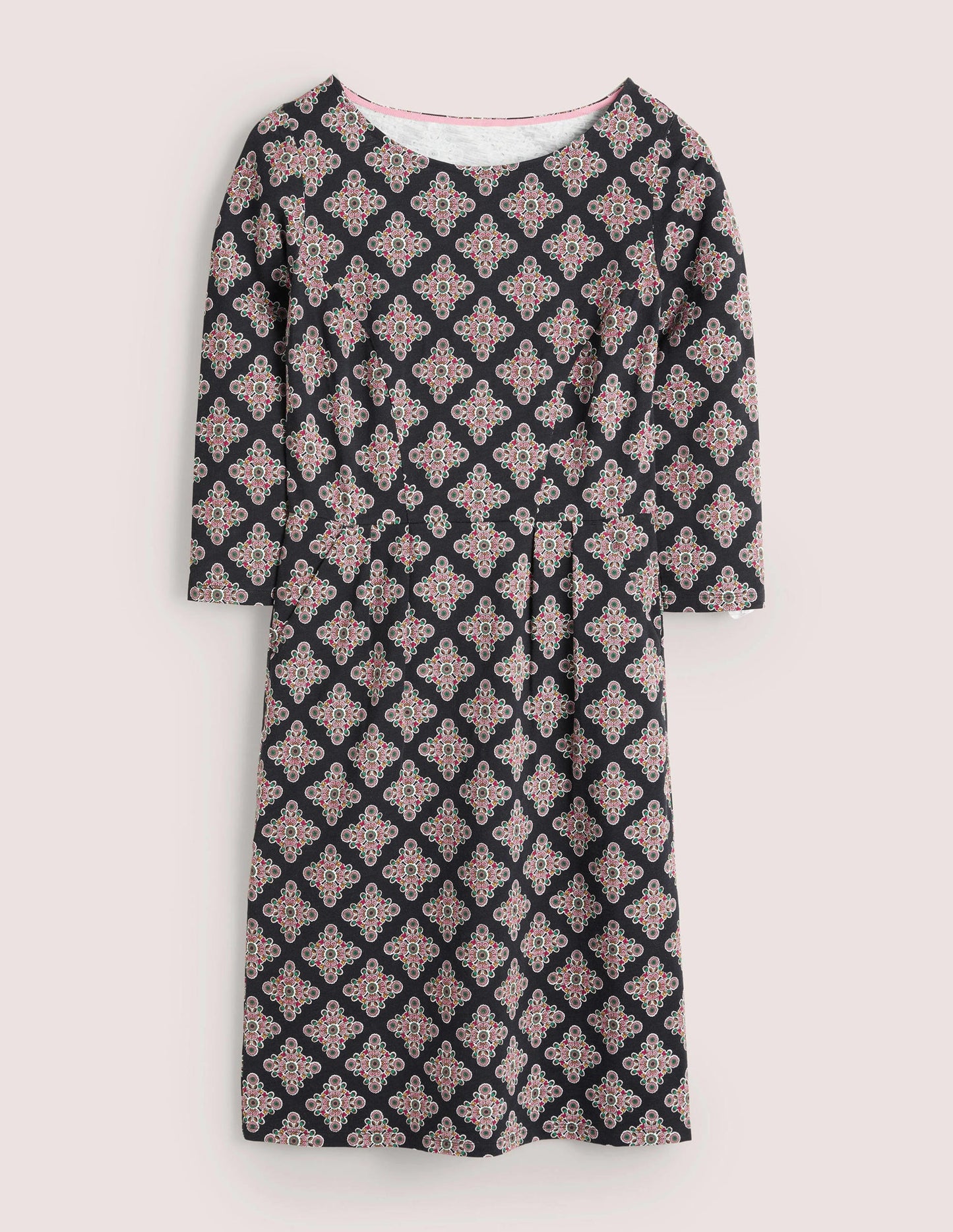 Penny Jersey Dress-Multi, Daisy Illusion Tile