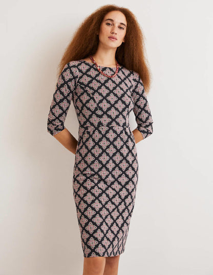 Penny Jersey Dress-Multi, Daisy Illusion Tile-1