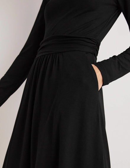 Abigail Jersey Dress-Black