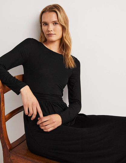 Abigail Jersey Dress-Black-4