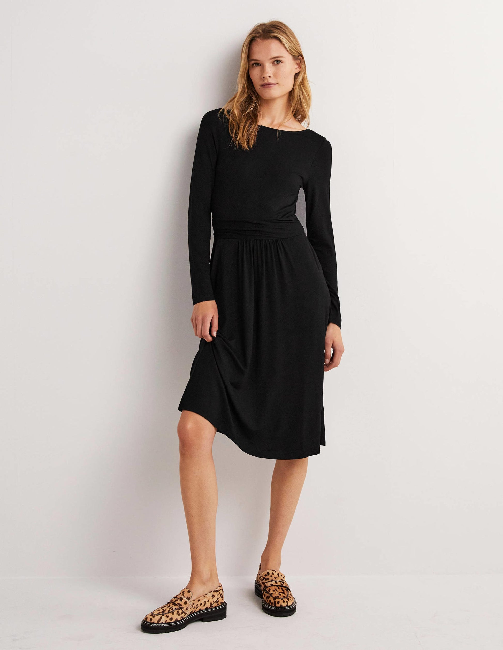 Abigail Jersey Dress-Black-5