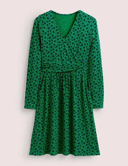 Layla Jersey Dress-Sapling, Leafy Bud